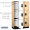 Salsbury Industries Wardrobe Locker, 45" W, 18" D, 76" H, (3) Wide, (9) Openings, Maple 23368MAP - alternate 6